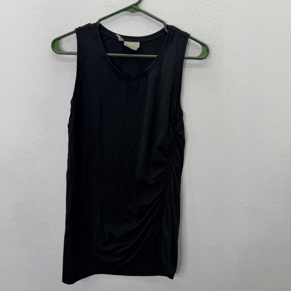 Athleta Tankini Top Women S Black Sleeveless Swim Rash Guard Active UPF Modest